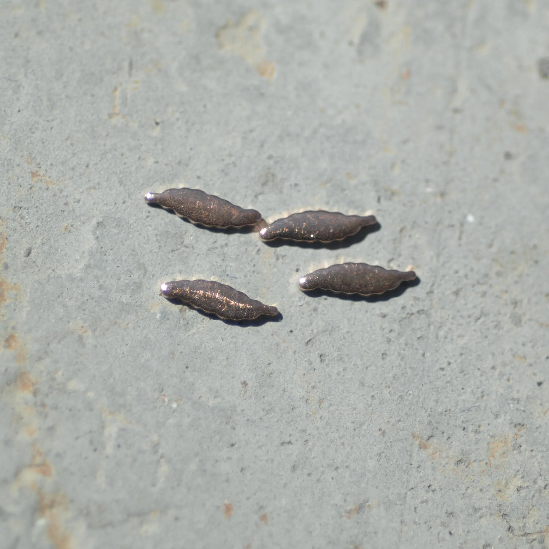 Most Tiny Metal Thin Long Leaf  Mini Blanks