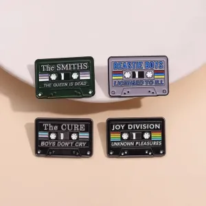 Music Tape Card Enamel Pins Custom Retro Tapes CD Badges Brooches Pleasures Punk Jewelry Metal Gifts To Music Students Wholesale