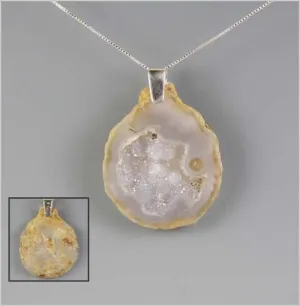 Natural Agate Geode Half Necklace