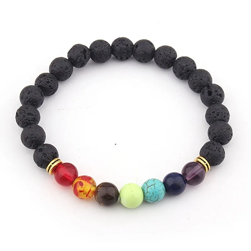 Natural Stone Volcanic Stone Braided Bracelet