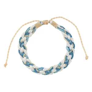 Neutral Braided Wax Cord Bracelet