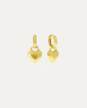 Niko Heart Huggie Hoop Earrings- Ottoman Hands