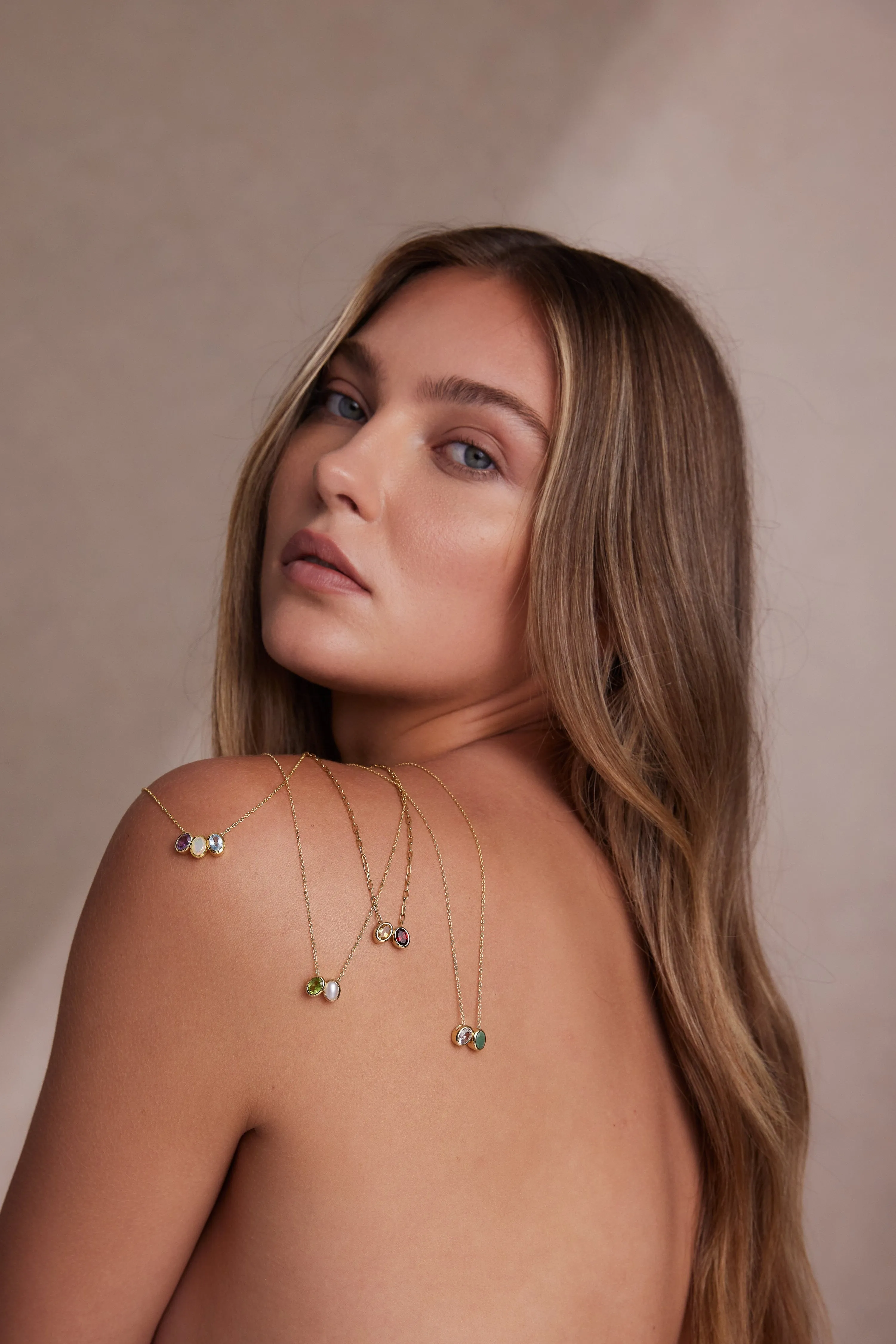 October Opal Silver Oval Birthstone Necklace