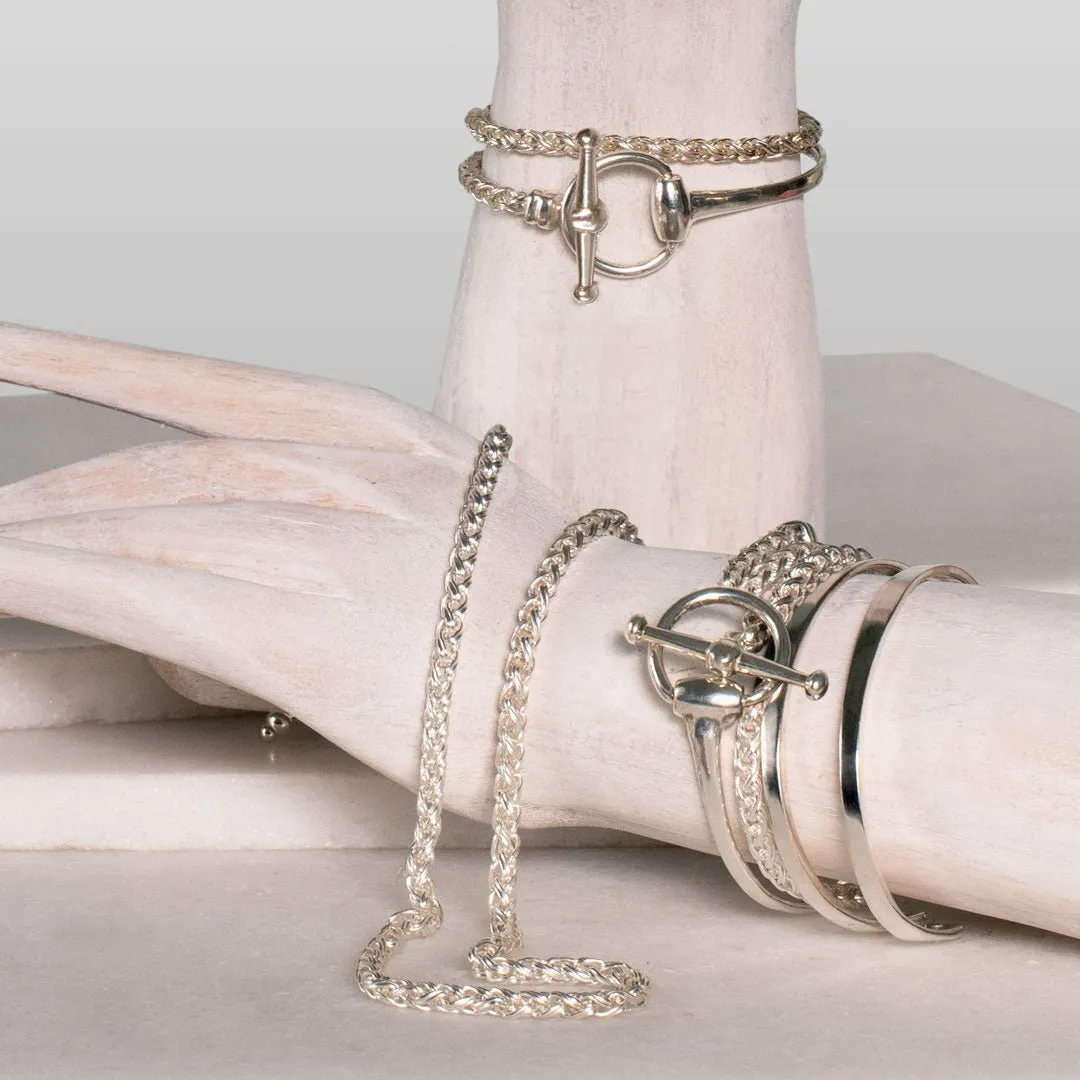 Odeza - Wrap Around Horse Bit and Sterling Silver on Brass Bracelet