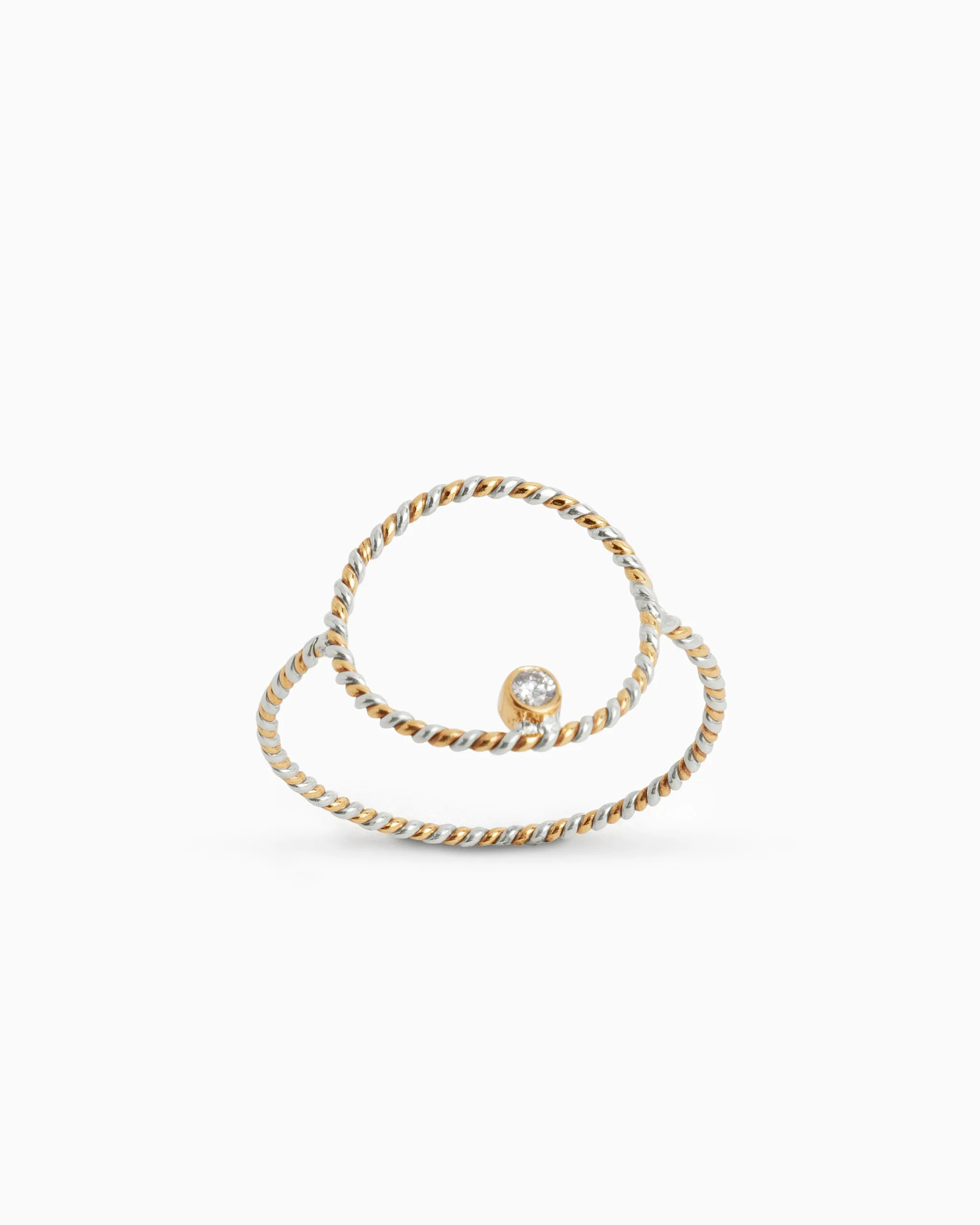 One Love Twisted Ring with Diamond