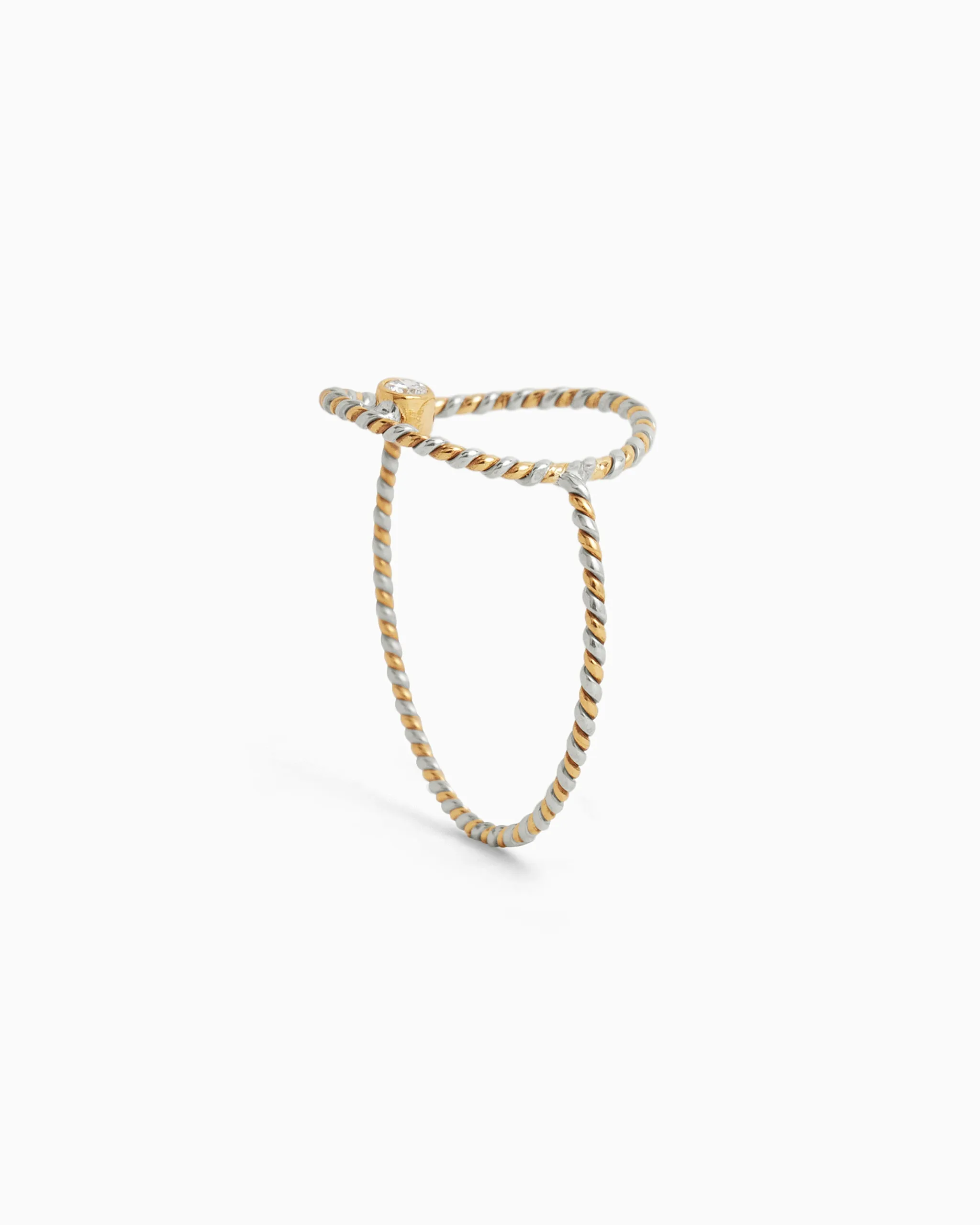 One Love Twisted Ring with Diamond