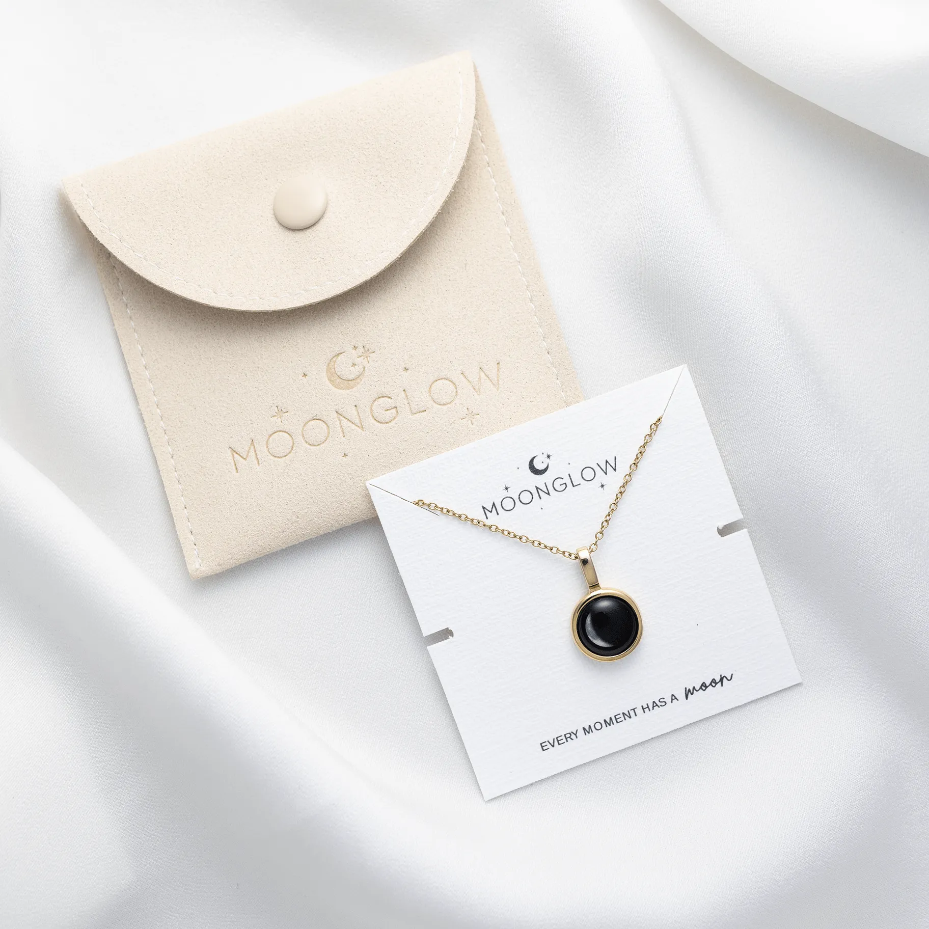 One Moon Locket in Stainless Steel