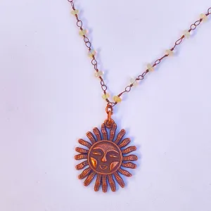 Opal and Sun Necklace