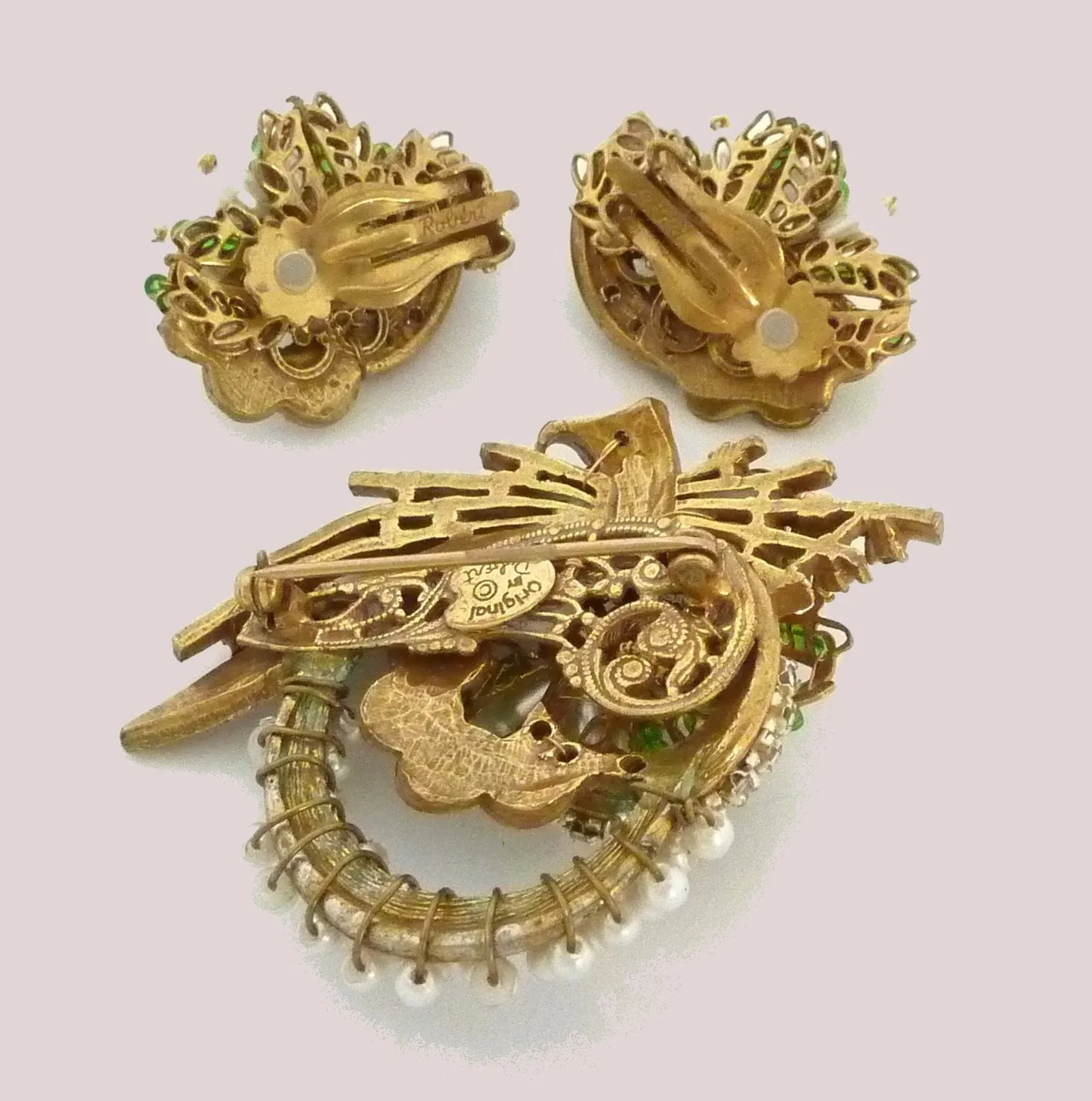 Original by Robert brooch & earrings