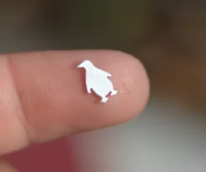 Our Most Tiny Metal Blanks - Penguin Shaped Mini Blank