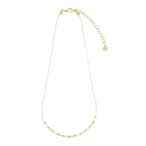 Oval Beaded Mother of Pearl 15" Necklace