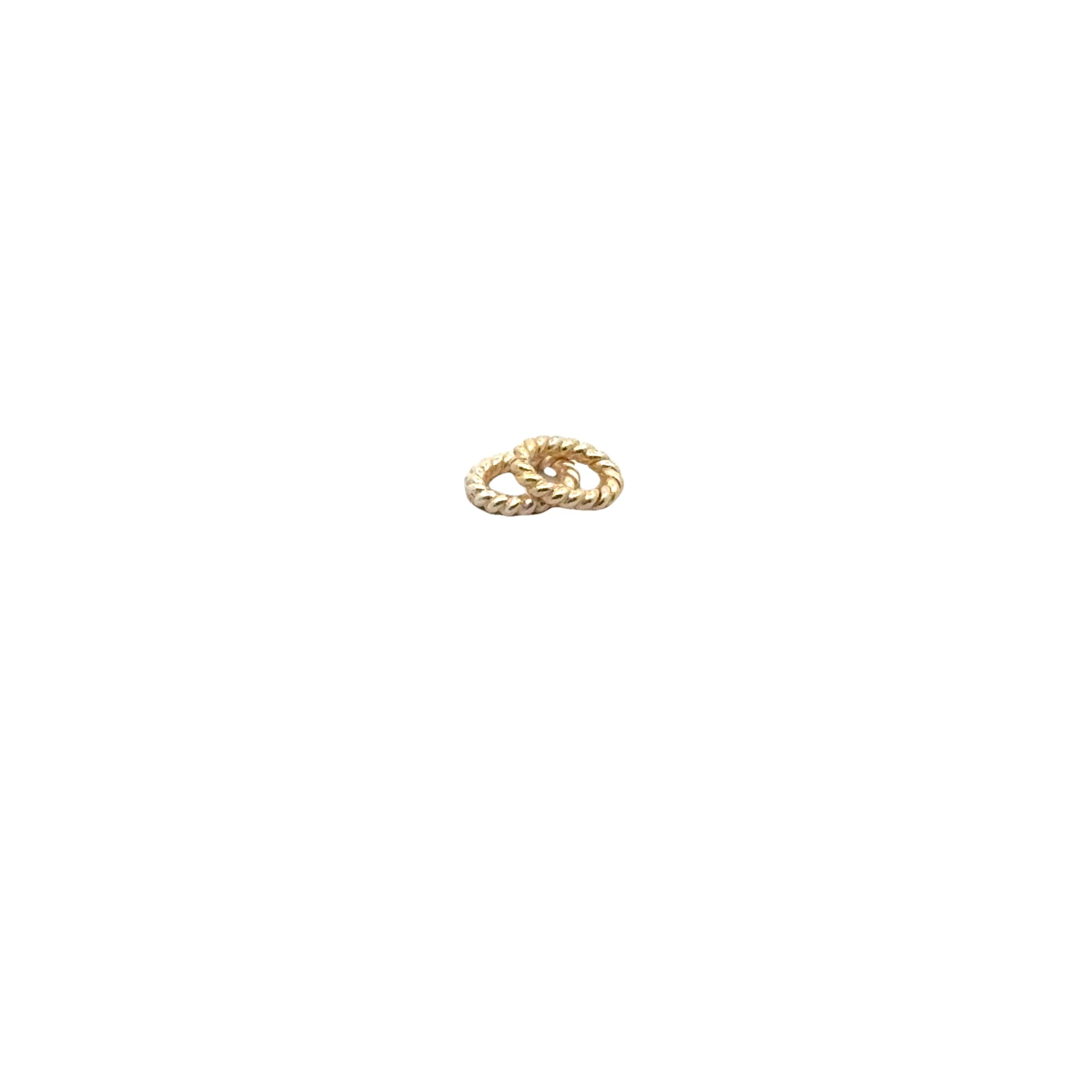 Oval Shape Twisted Rings | About 125 Pcs. | Gold Finish and Silver Plated | Closed Rings | Decorated | Size: 6mmX7mm .