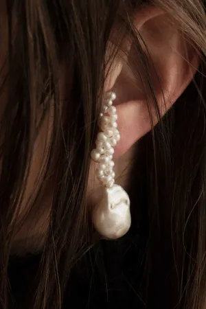 P15 Gotcha pearl and recycled gold vermeil earrings