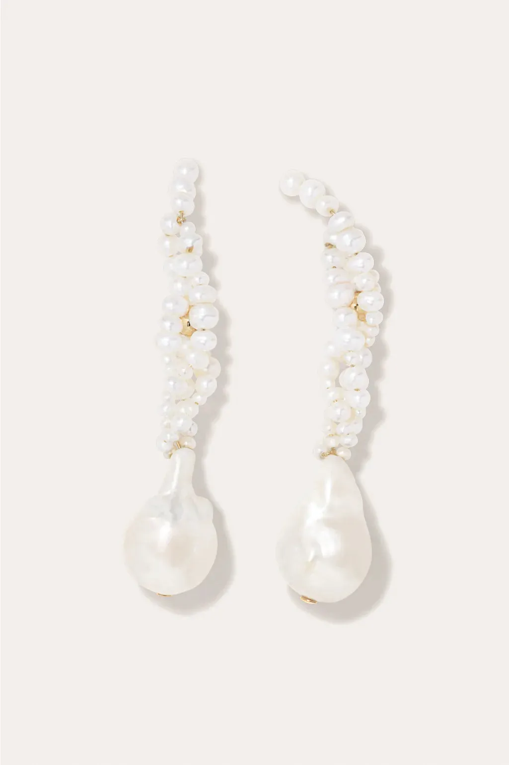 P15 Gotcha pearl and recycled gold vermeil earrings