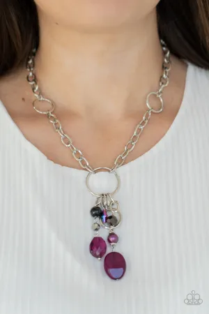 Paparazzi Lay Down Your CHARMS - Purple Necklace
