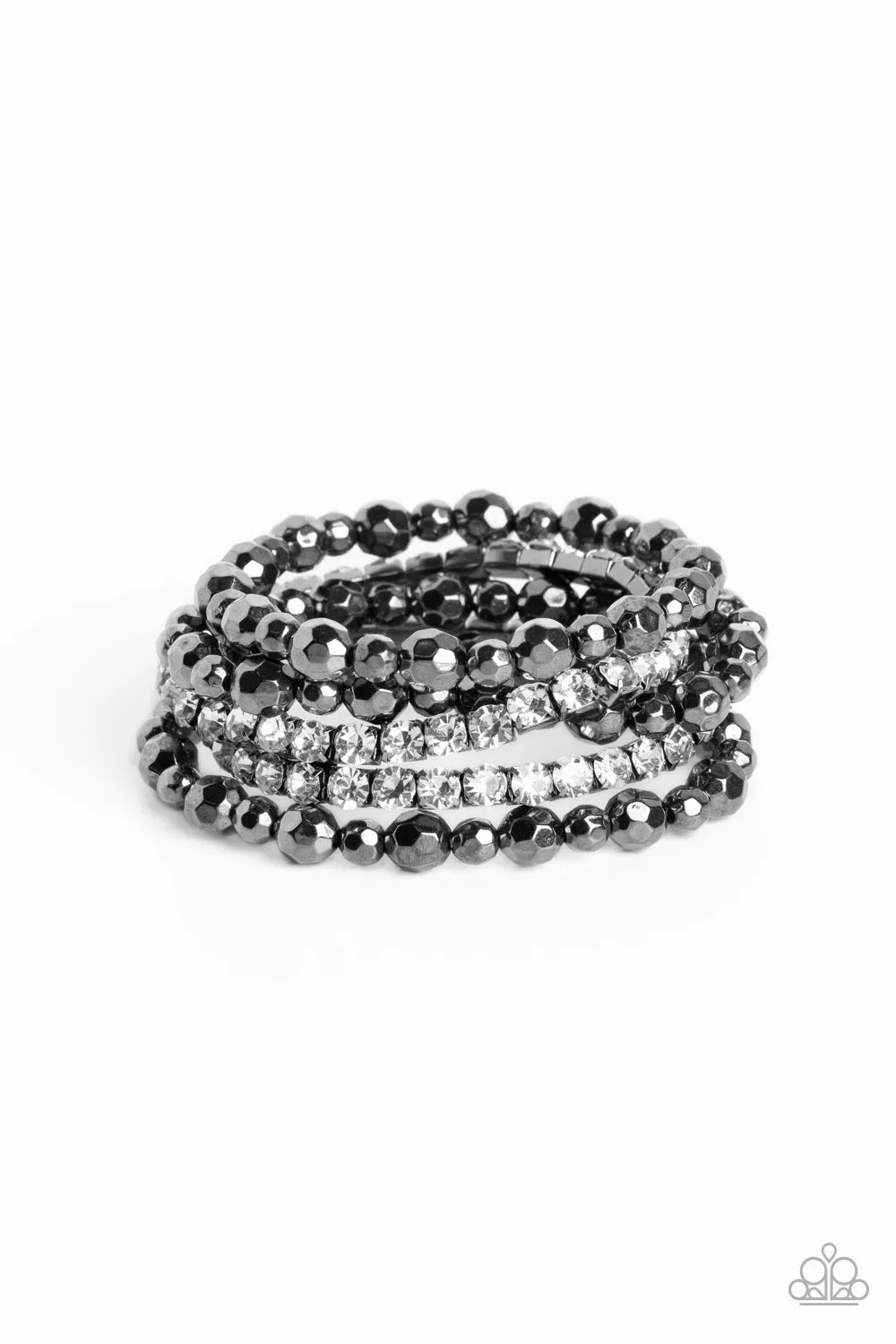 Paparazzi Top Notch Twinkle - Black Bracelet