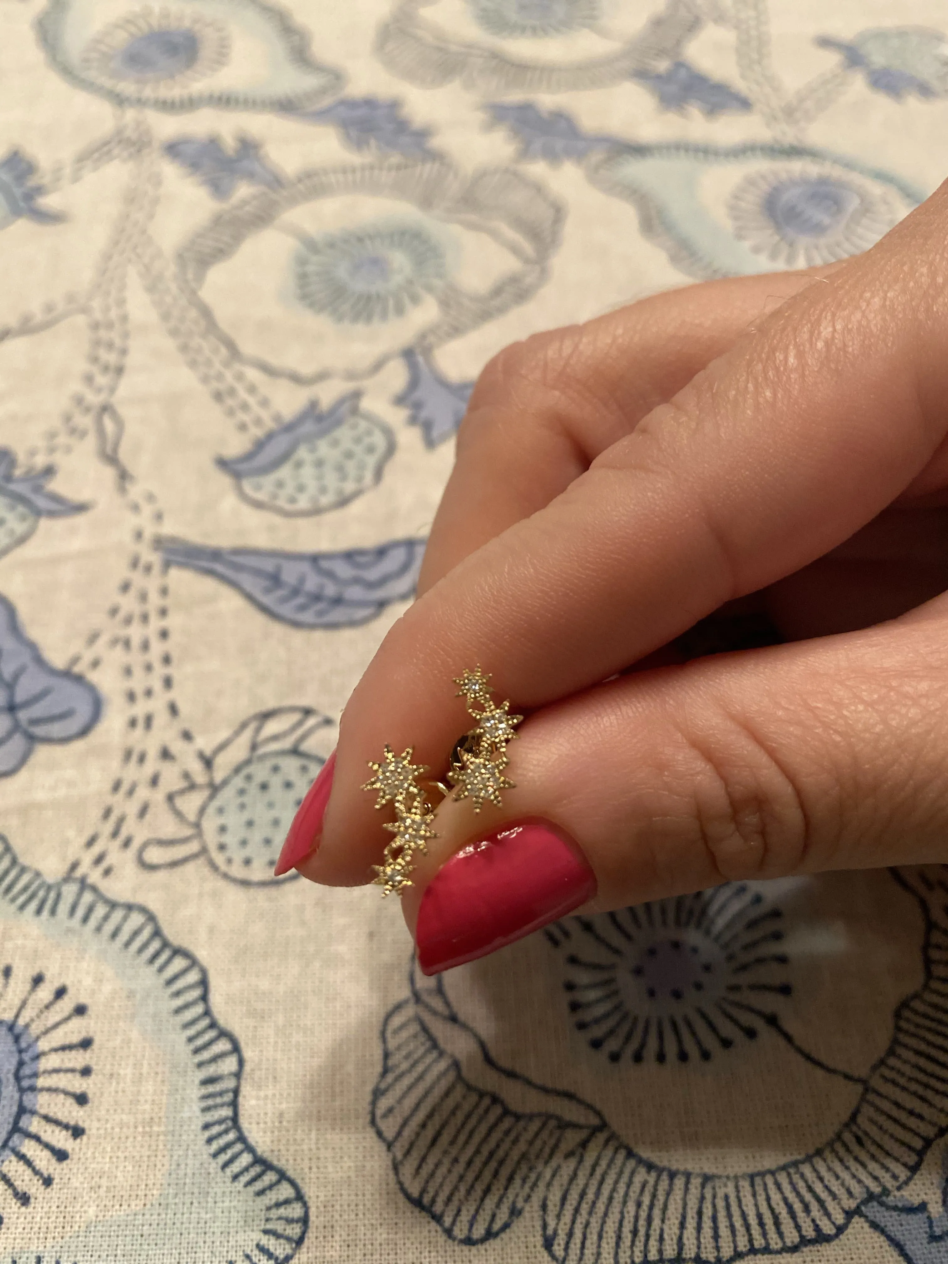 PAVÉ DIAMOND STAR CLIMBER EARRINGS