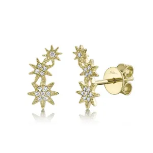 PAVÉ DIAMOND STAR CLIMBER EARRINGS