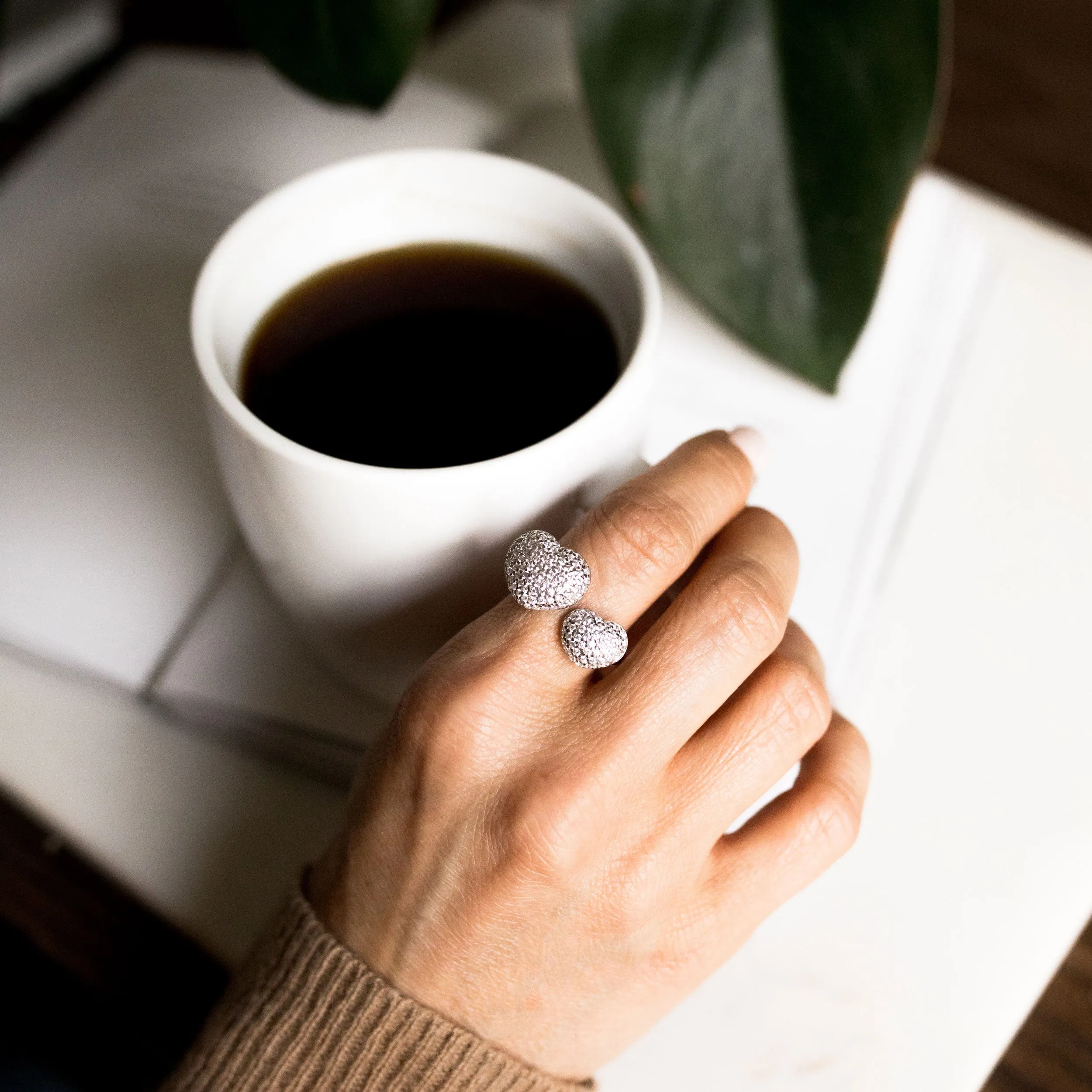 Pavé Heart to Heart Ring