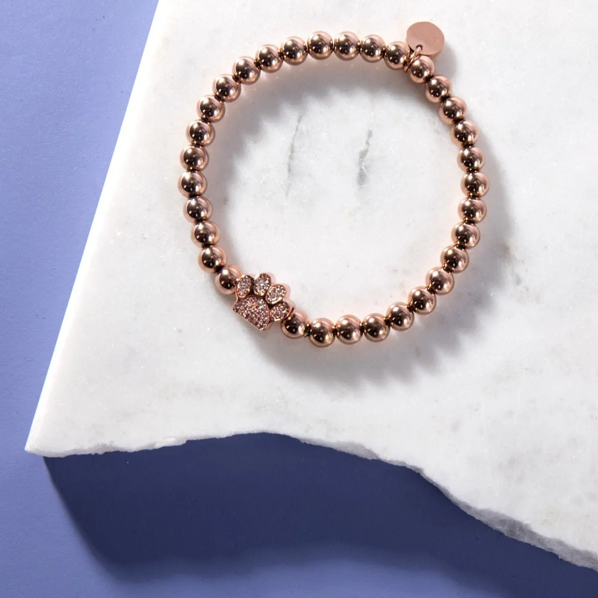 Paw | 18k Rose Gold | Crystal Pup Print