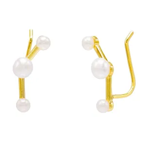 Pearl Trio Ear Climber