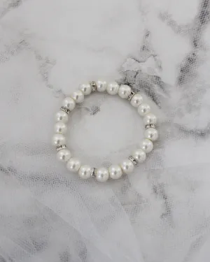 Pearls Bracelet with Rhinestones
