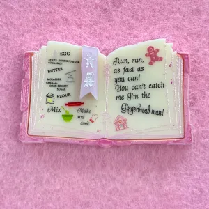 Pink Gingerbread cook book - Brooch