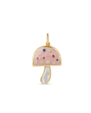 Pink Mushroom Charm