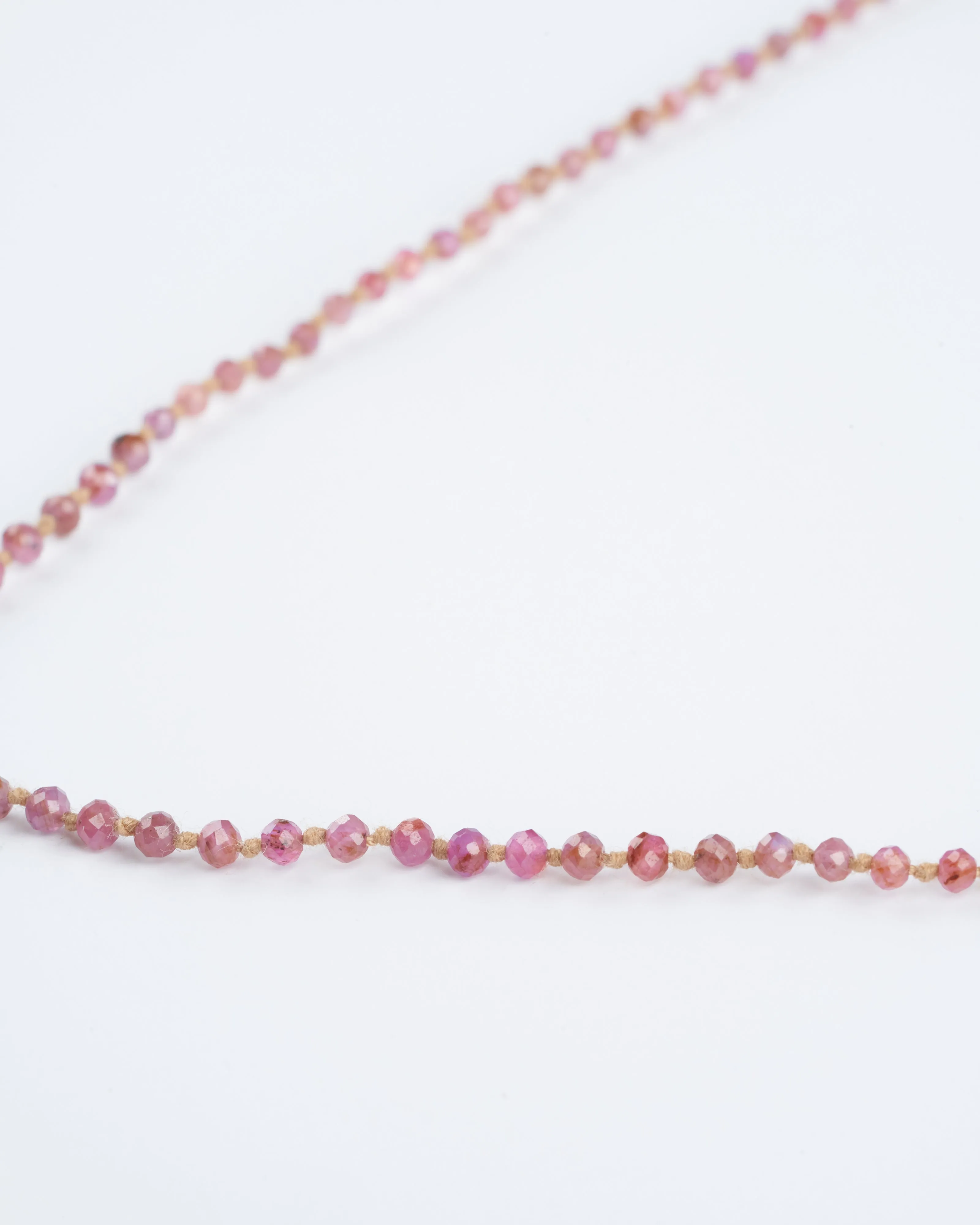 pink sapphire necklace with gold pendant - pink sapphire