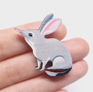 Pixie Nut Wooden Brooches