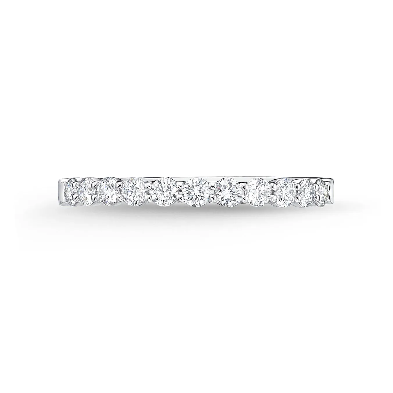 PLATINUM PETITE PRONG  DIAMOND BAND .35CT