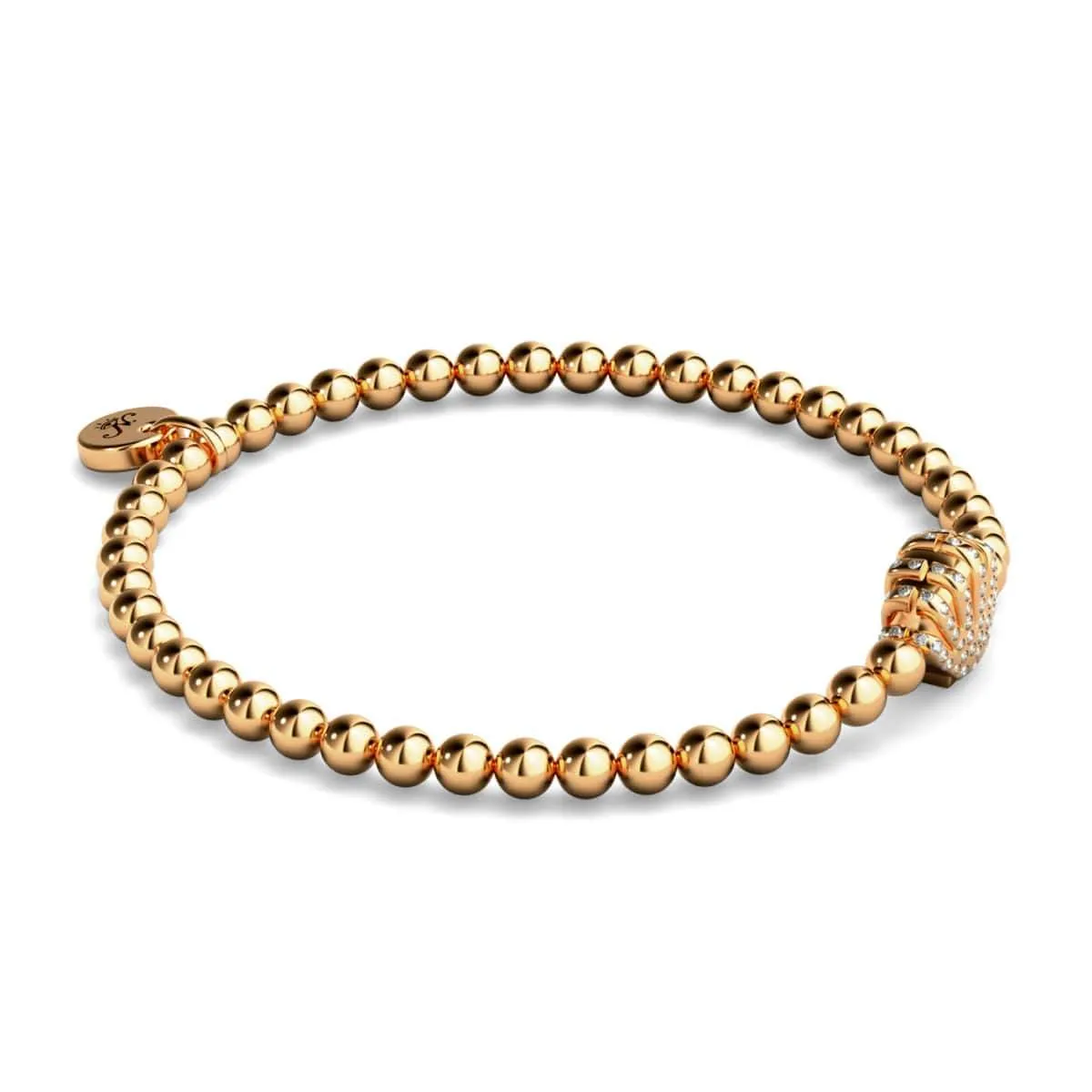Playa | 18k Rose Gold | Crystal Sea Shell Charm Bracelet