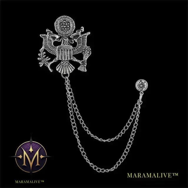 Popular Retro Punk Style Brooch Skull Claw Brooch Pins Shirt Collar Pin Collar Chain Alloy Pins And Brooches Men Jewelry