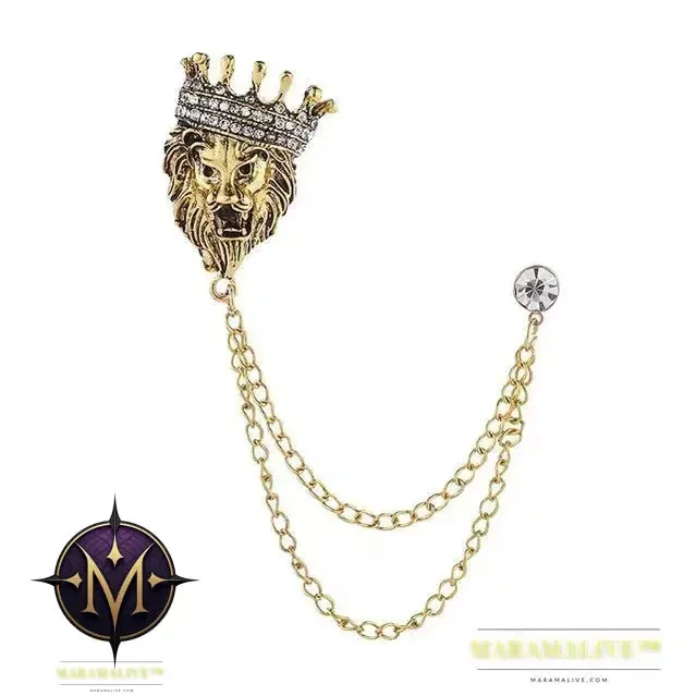 Popular Retro Punk Style Brooch Skull Claw Brooch Pins Shirt Collar Pin Collar Chain Alloy Pins And Brooches Men Jewelry
