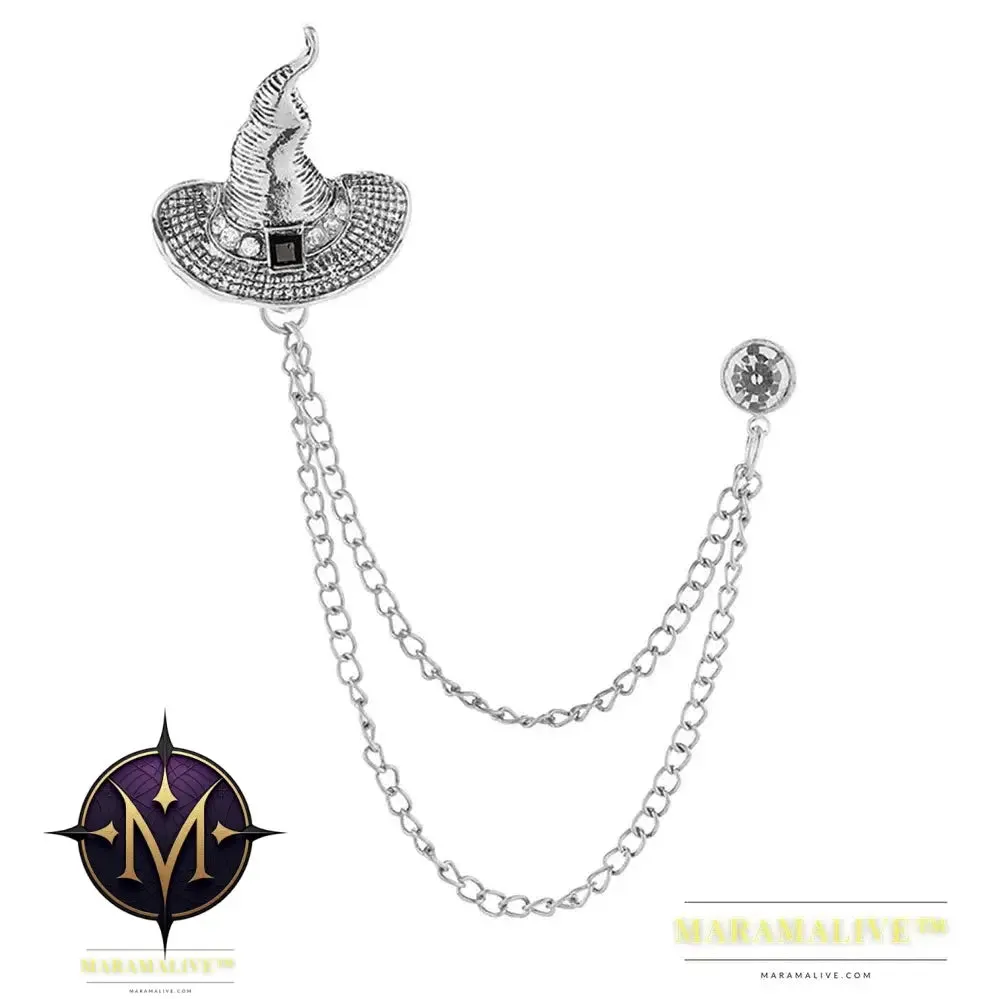Popular Retro Punk Style Brooch Skull Claw Brooch Pins Shirt Collar Pin Collar Chain Alloy Pins And Brooches Men Jewelry
