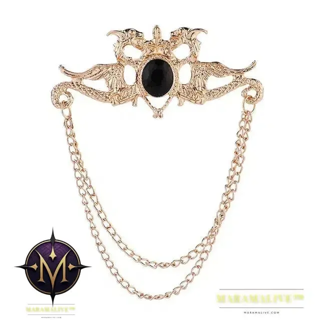 Popular Retro Punk Style Brooch Skull Claw Brooch Pins Shirt Collar Pin Collar Chain Alloy Pins And Brooches Men Jewelry