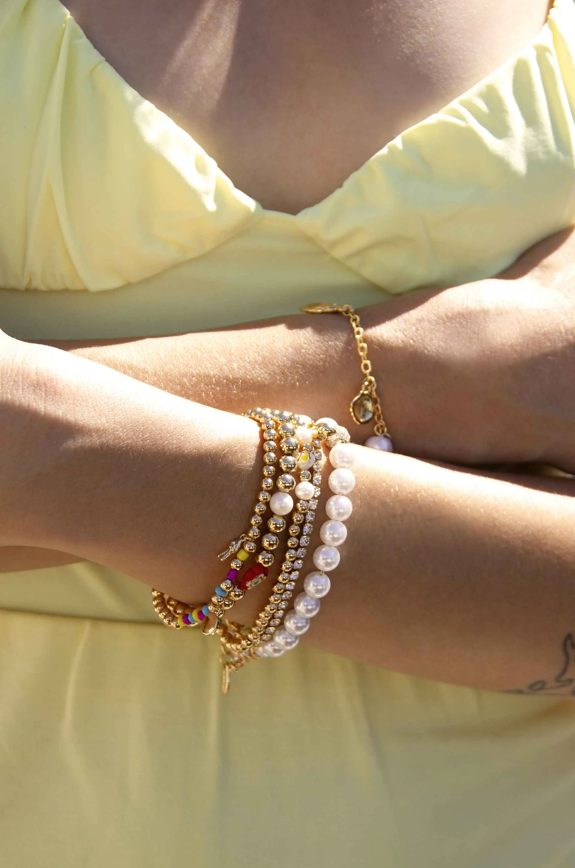 Positive Vibes Stack Elastic Bracelets Set of 3