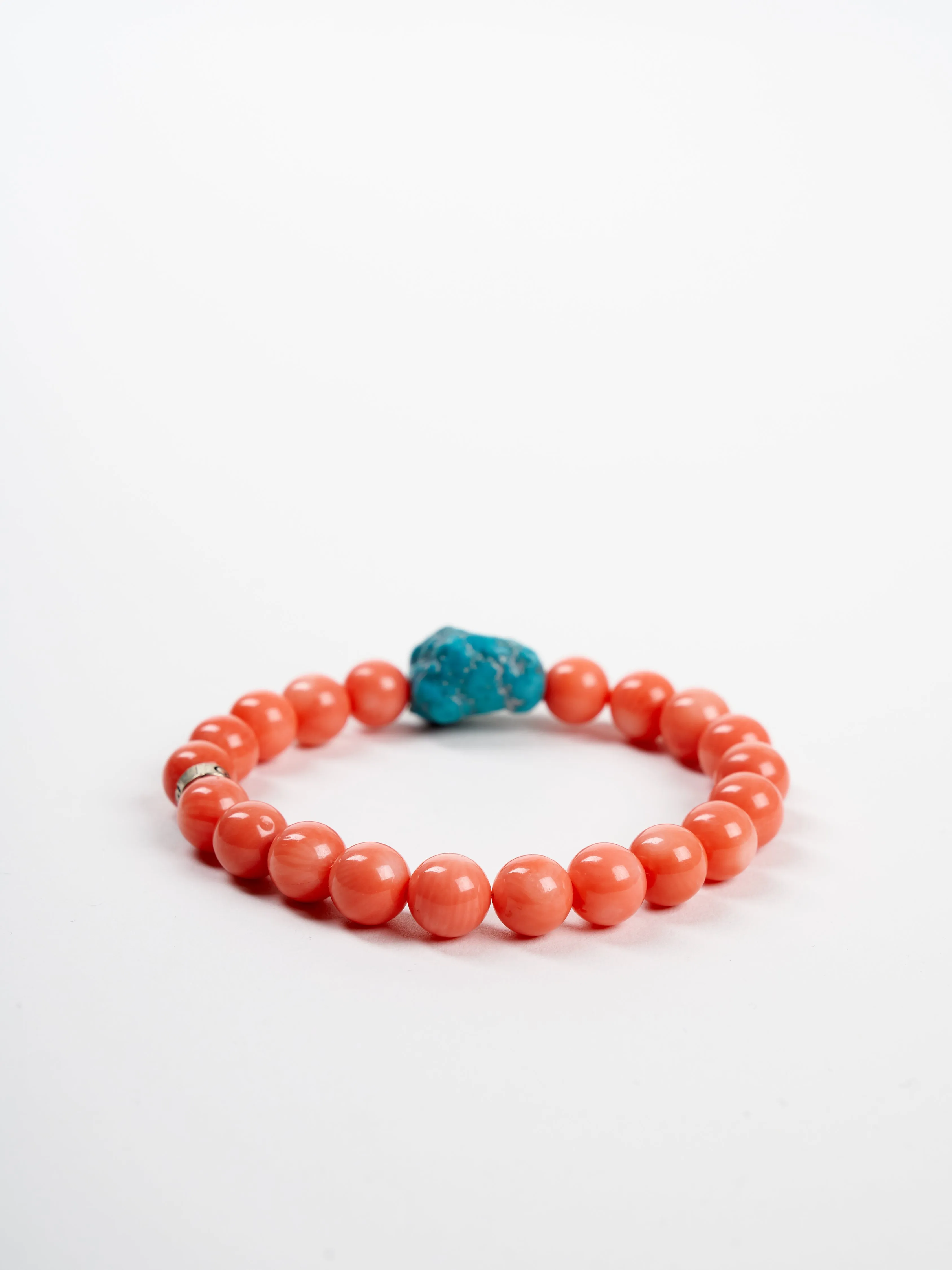 precious stones bracelet - orange and turquoise