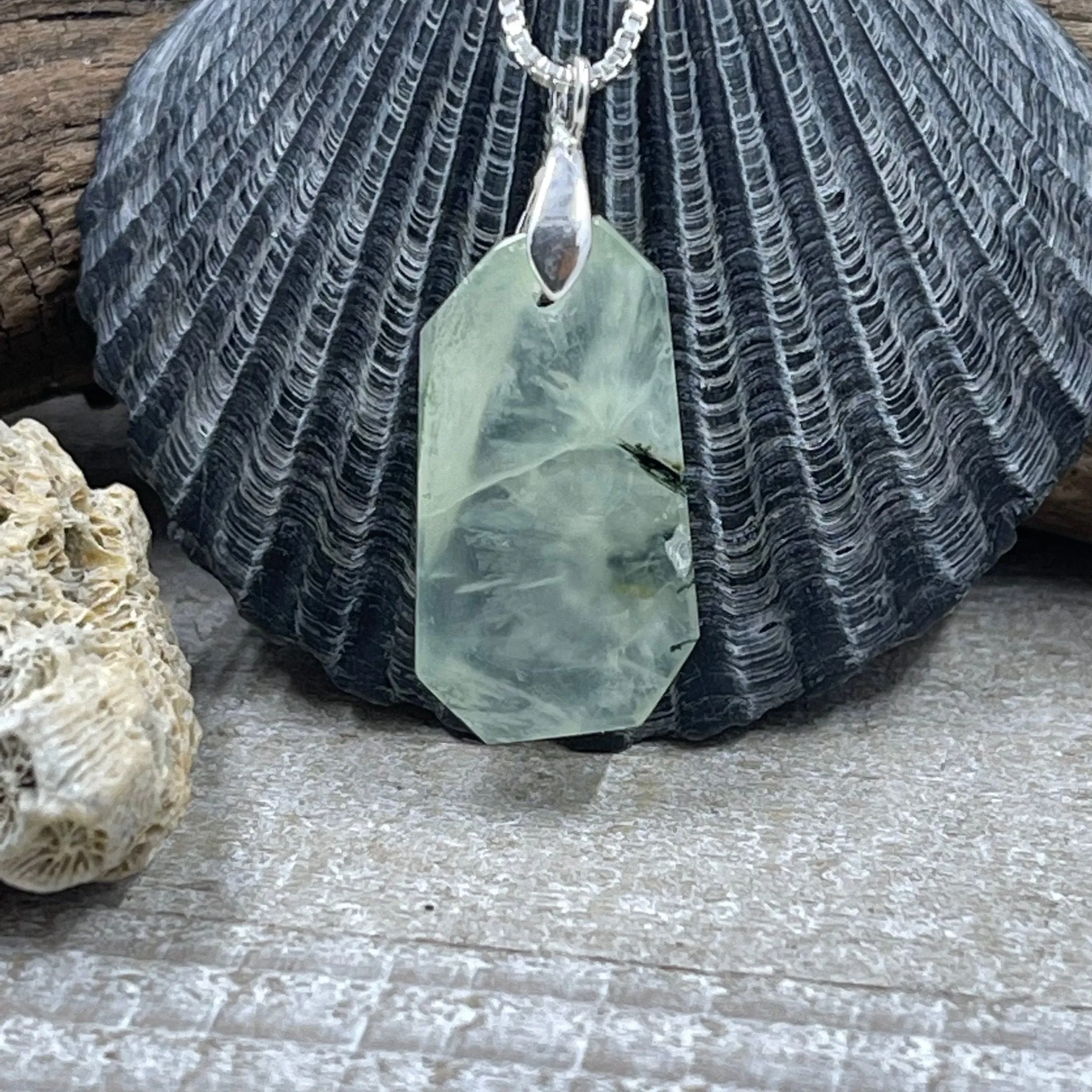 Prehnite Freeform Necklace
