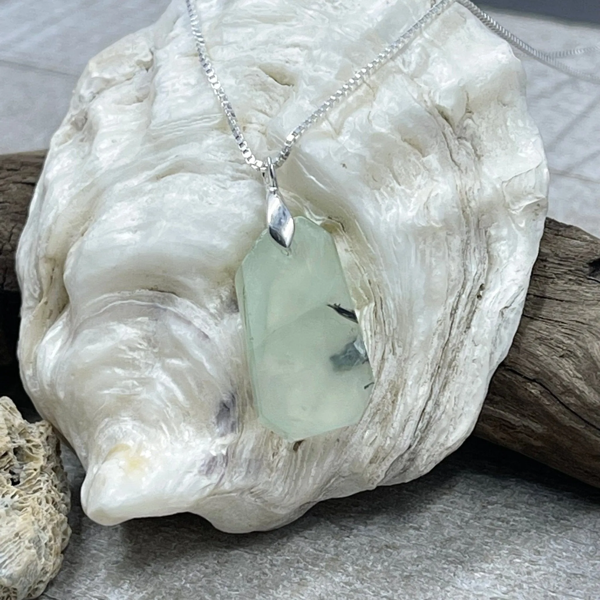 Prehnite Freeform Necklace