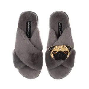 Pug Grey Slippers