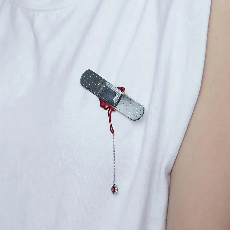 Punk Bleeding Heart Band-Aid Brooch