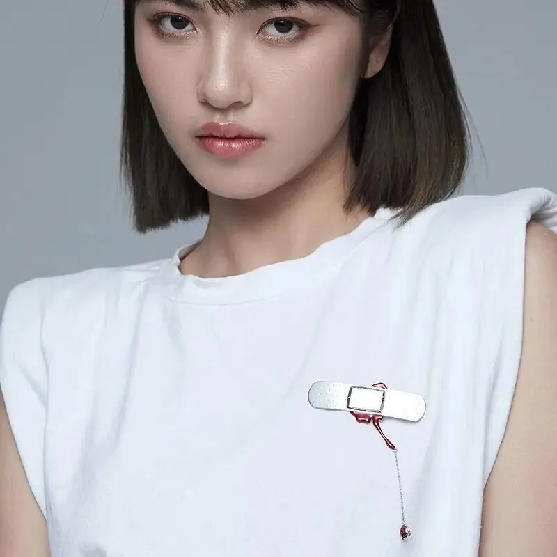 Punk Bleeding Heart Band-Aid Brooch