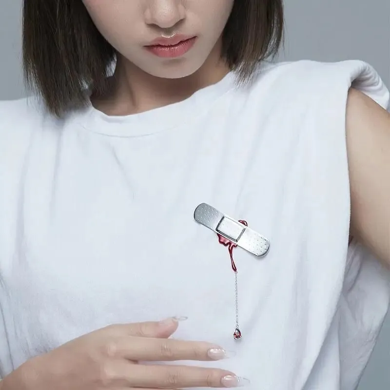 Punk Bleeding Heart Band-Aid Brooch