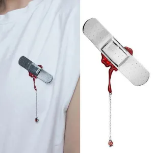 Punk Bleeding Heart Band-Aid Brooch