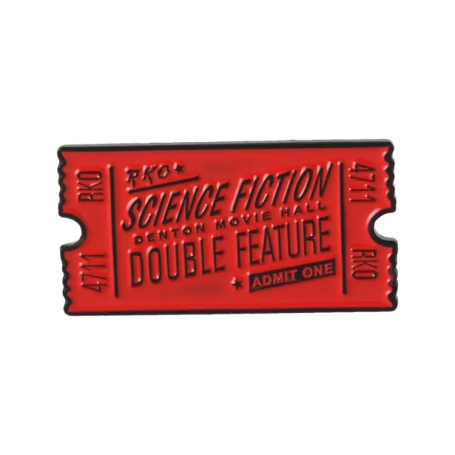 Punk Film Tickets Enamel Pin Rocky Horror Cinema / Hell Admit One Black Red Ticket Badges Metal Clothes Lapel Brooches for fans