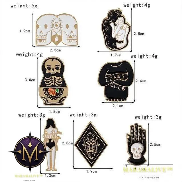 PUNK METAL BROOCHES