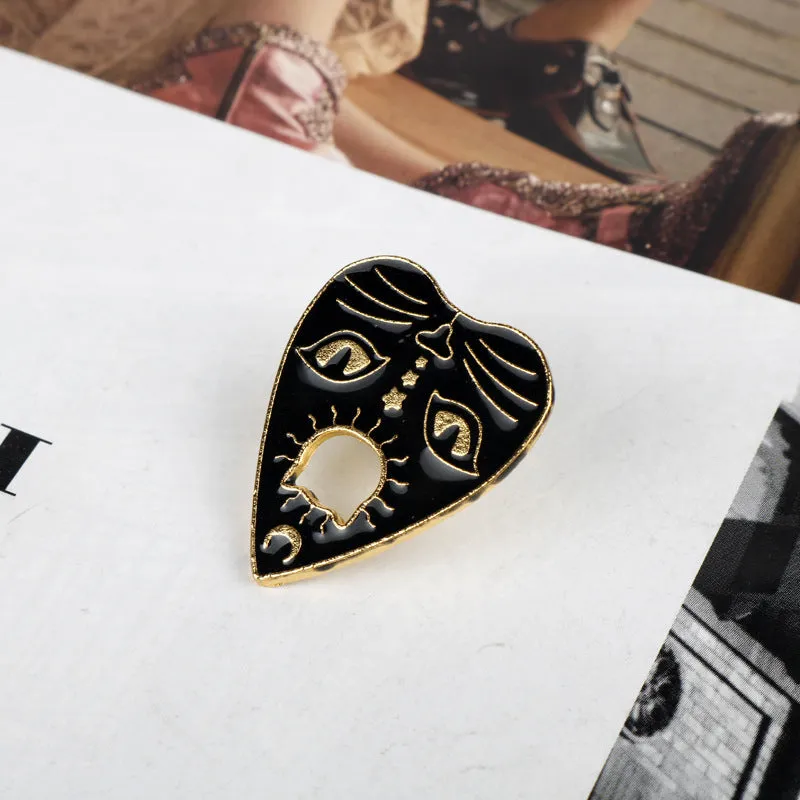 Punk Style Witch Cat Claw Alloy Brooch Pin 4 Pack