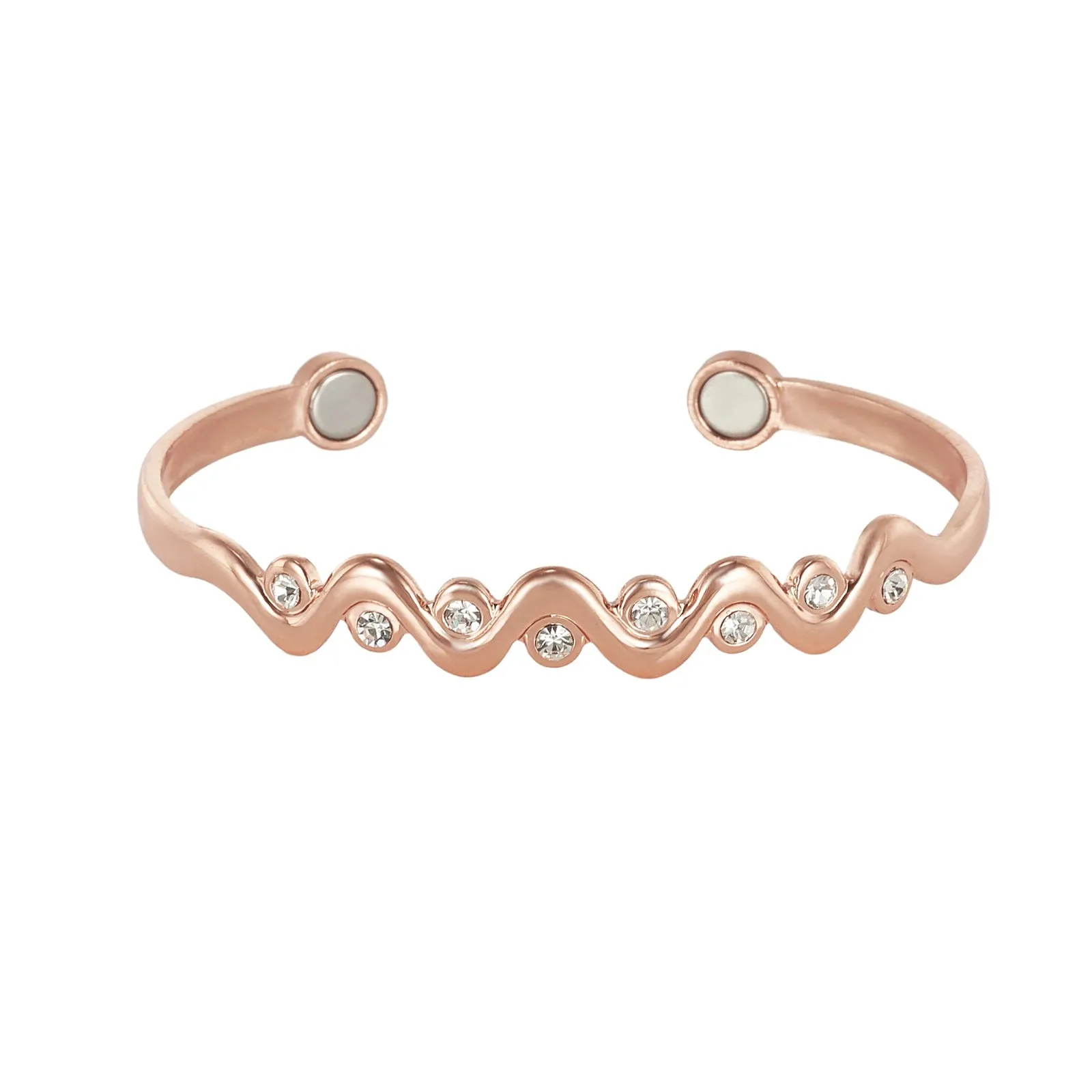 Pure Copper Magnetic Cubic Zirconia Bracelet