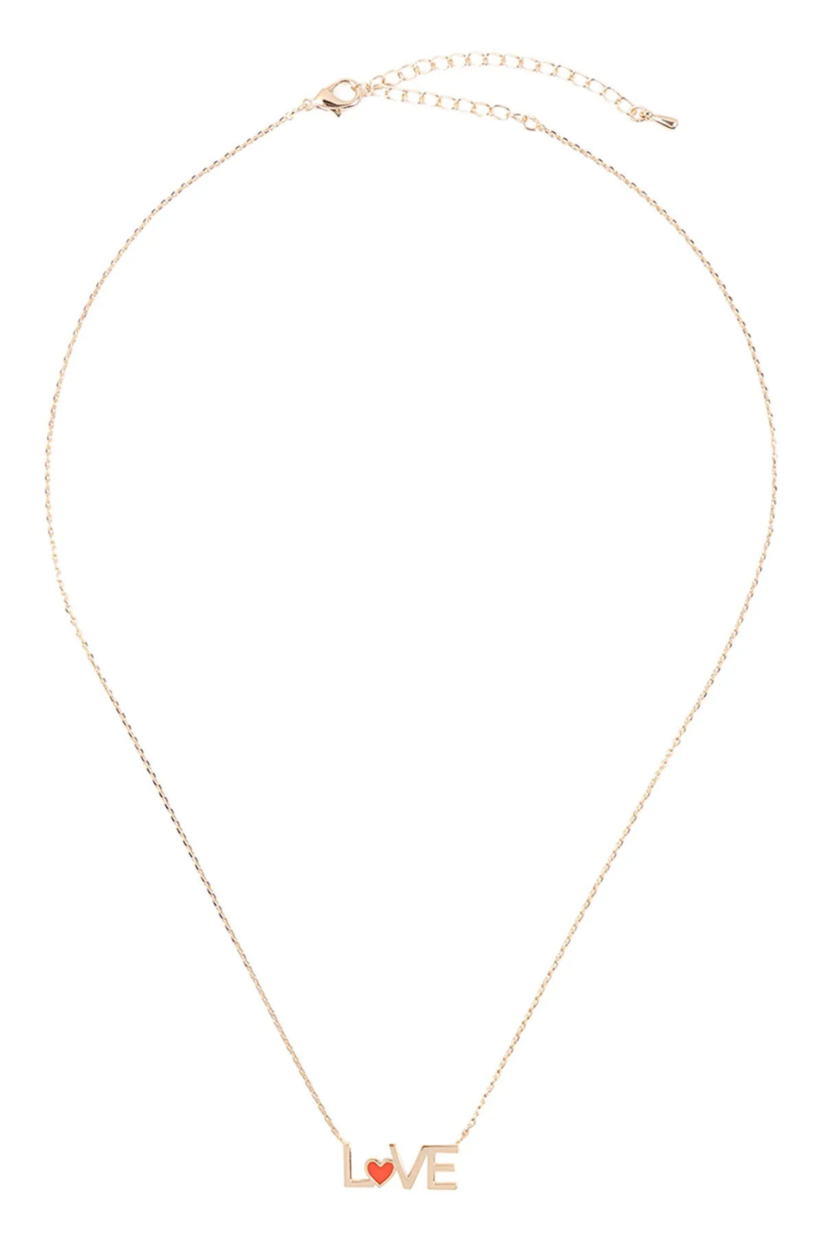 "LOVE" PENDANT WITH COLOR NECKLACE